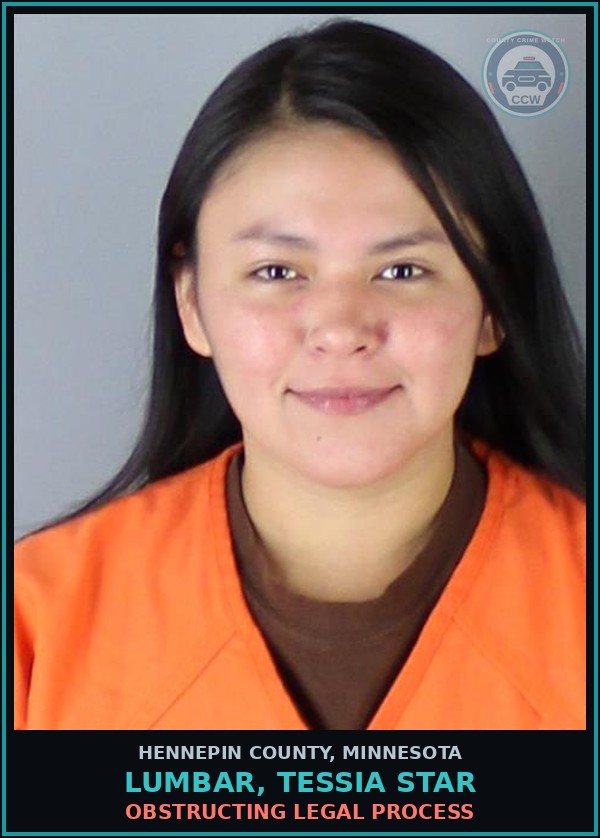 Booking mugshot of LUMBAR, TESSIA STAR in Hennepin County