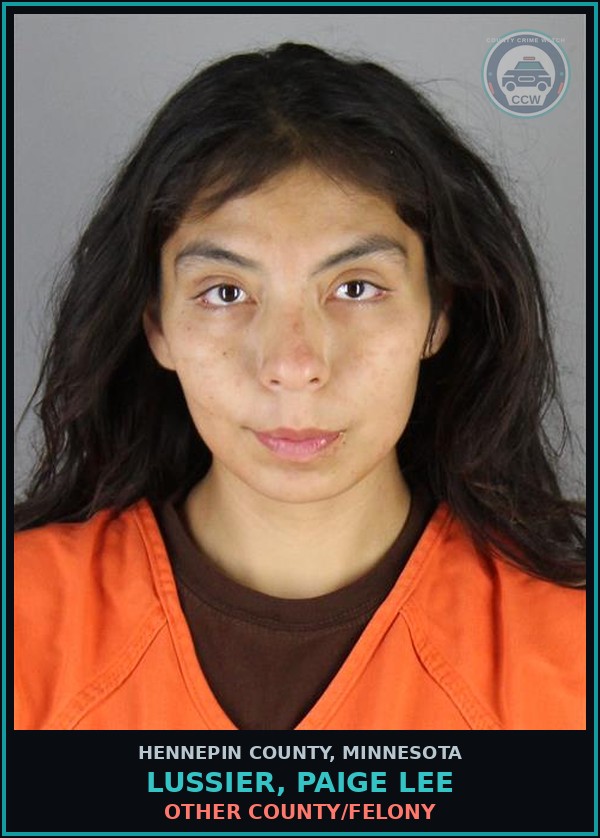 Booking mugshot of LUSSIER, PAIGE LEE in Hennepin County