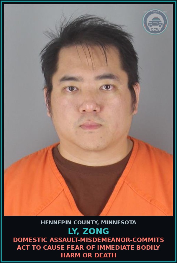 Booking mugshot of LY, ZONG in Hennepin County