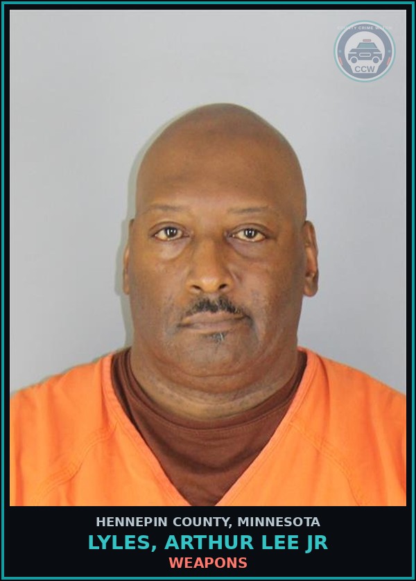 Booking mugshot of LYLES, ARTHUR LEE JR in Hennepin County