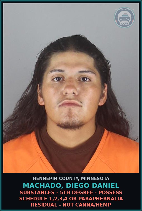 Booking mugshot of MACHADO, DIEGO DANIEL in Hennepin County