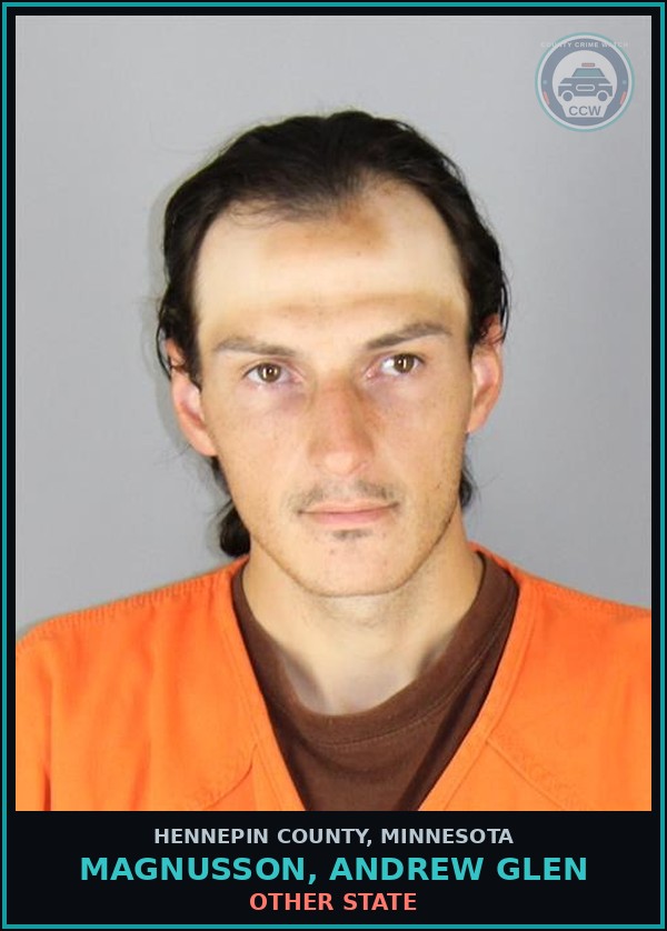 Booking mugshot of MAGNUSSON, ANDREW GLEN in Hennepin County