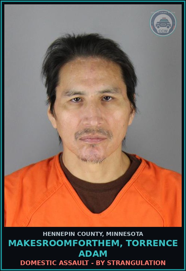 Booking mugshot of MAKESROOMFORTHEM, TORRENCE ADAM in Hennepin County