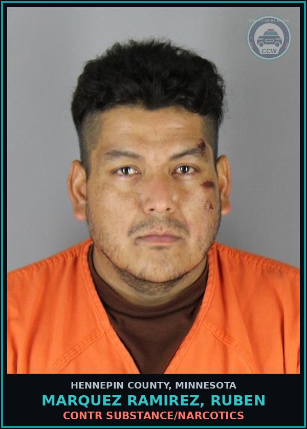 Booking mugshot of MARQUEZ RAMIREZ, RUBEN in Hennepin County