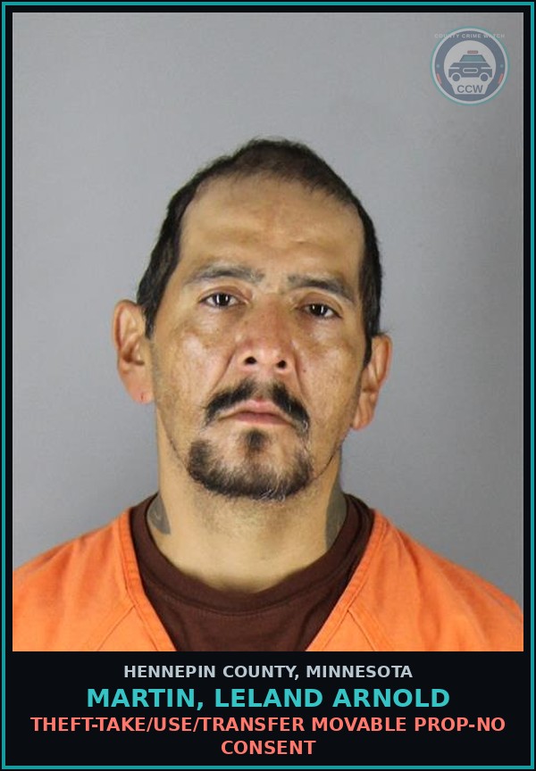 Booking mugshot of MARTIN, LELAND ARNOLD in Hennepin County