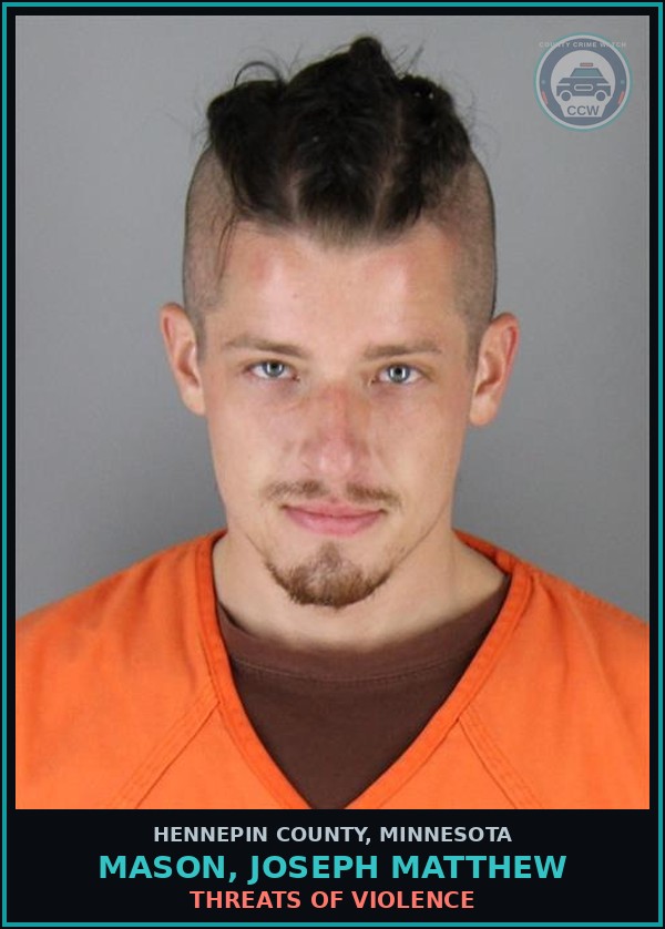 Booking mugshot of MASON, JOSEPH MATTHEW in Hennepin County