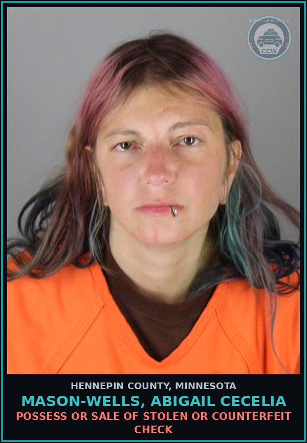 Booking mugshot of MASON-WELLS, ABIGAIL CECELIA in Hennepin County