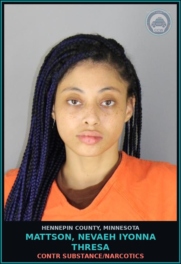 Booking mugshot of MATTSON, NEVAEH IYONNA THRESA in Hennepin County