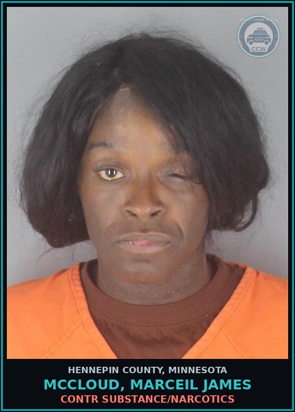 Booking mugshot of MCCLOUD, MARCEIL JAMES in Hennepin County