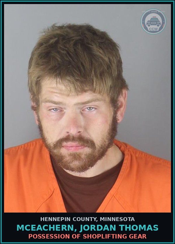 Booking mugshot of MCEACHERN, JORDAN THOMAS in Hennepin County