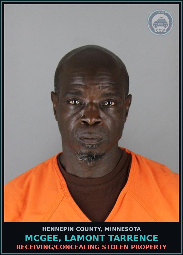 Booking mugshot of MCGEE, LAMONT TARRENCE in Hennepin County