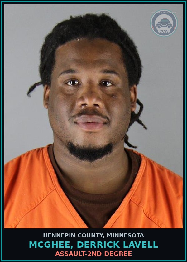 Booking mugshot of MCGHEE, DERRICK LAVELL in Hennepin County