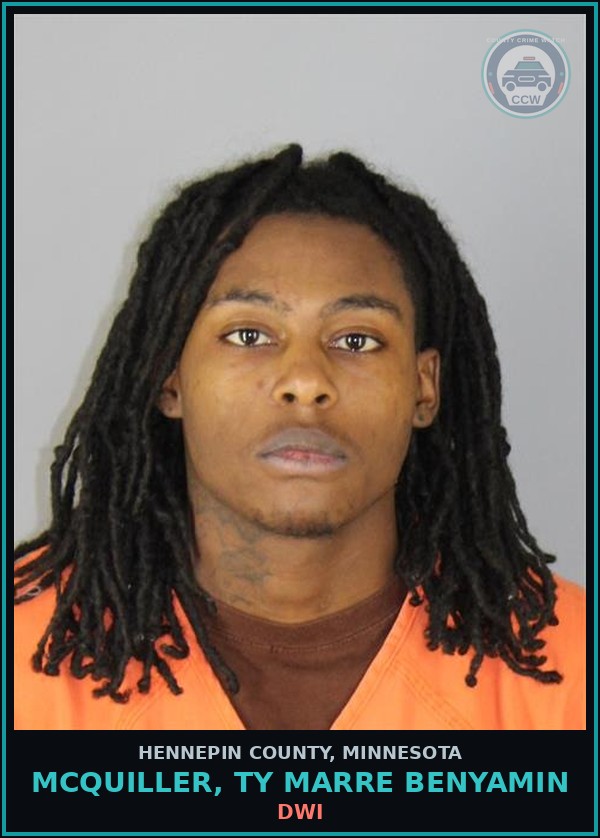 Booking mugshot of MCQUILLER, TY MARRE BENYAMIN in Hennepin County