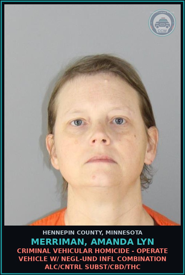 Booking mugshot of MERRIMAN, AMANDA LYN in Hennepin County