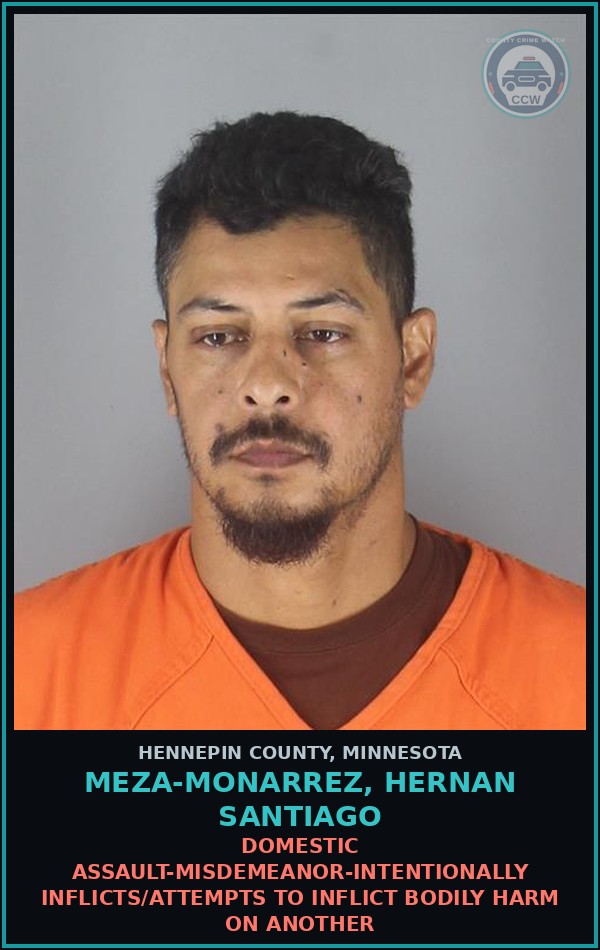 Booking mugshot of MEZA-MONARREZ, HERNAN SANTIAGO in Hennepin County