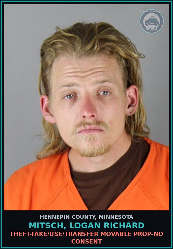 Booking mugshot of MITSCH, LOGAN RICHARD in Hennepin County