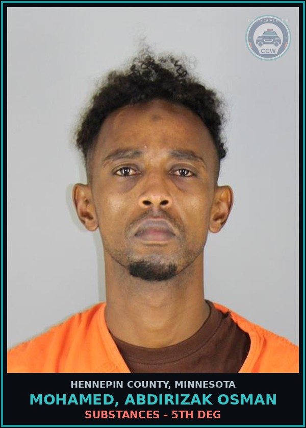 Booking mugshot of MOHAMED, ABDIRIZAK OSMAN in Hennepin County