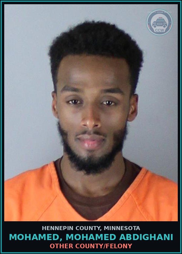 Booking mugshot of MOHAMED, MOHAMED ABDIGHANI in Hennepin County