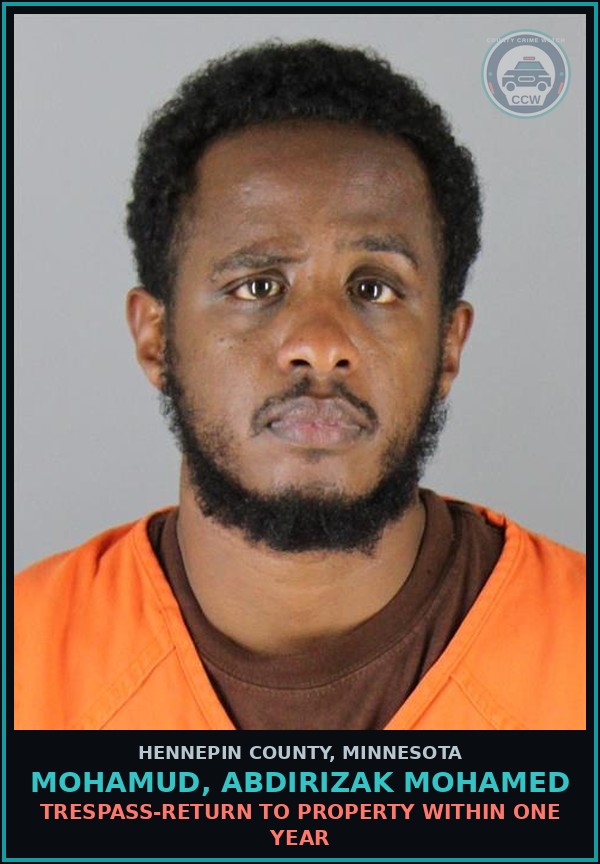 Booking mugshot of MOHAMUD, ABDIRIZAK MOHAMED in Hennepin County