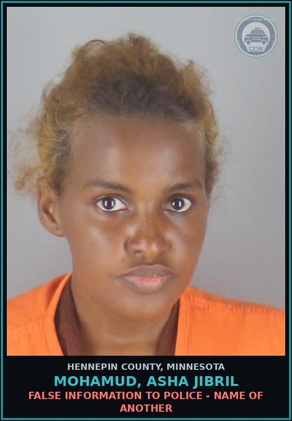 Booking mugshot of MOHAMUD, ASHA JIBRIL in Hennepin County