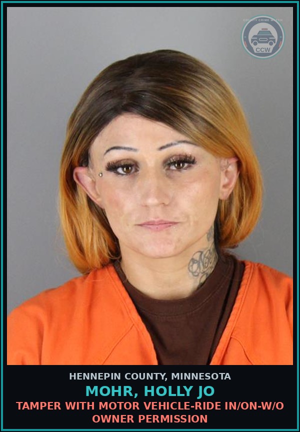Booking mugshot of MOHR, HOLLY JO in Hennepin County