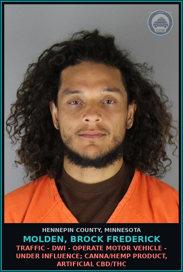 Booking mugshot of MOLDEN, BROCK FREDERICK in Hennepin County
