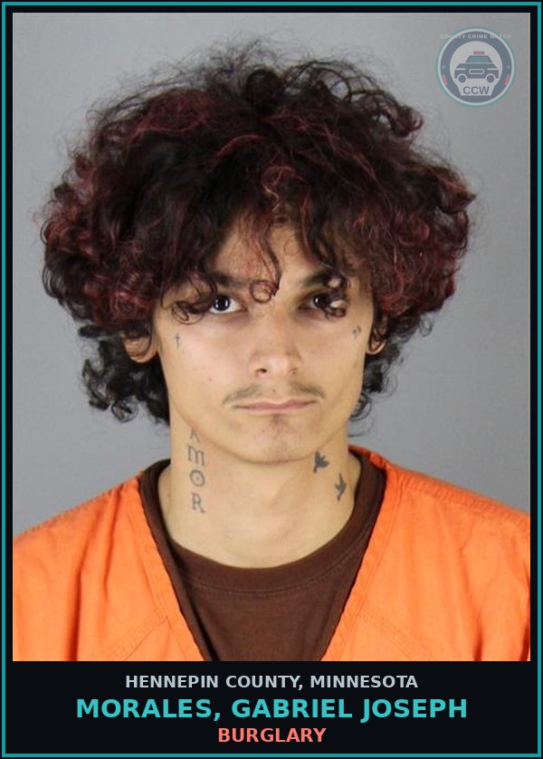 Booking mugshot of MORALES, GABRIEL JOSEPH in Hennepin County