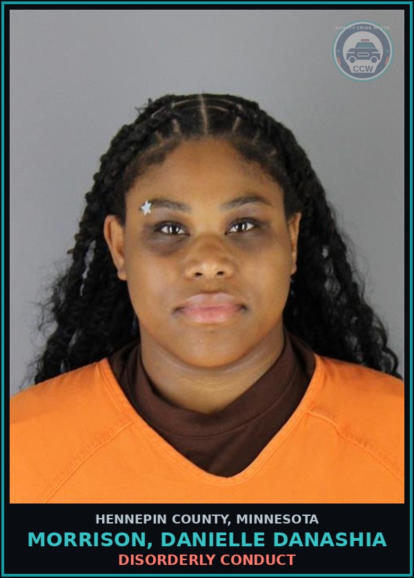 Booking mugshot of MORRISON, DANIELLE DANASHIA in Hennepin County