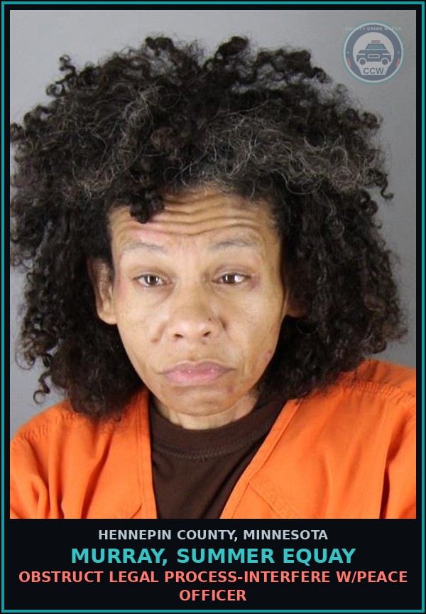 Booking mugshot of MURRAY, SUMMER EQUAY in Hennepin County