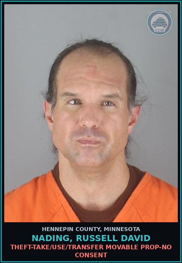Booking mugshot of NADING, RUSSELL DAVID in Hennepin County