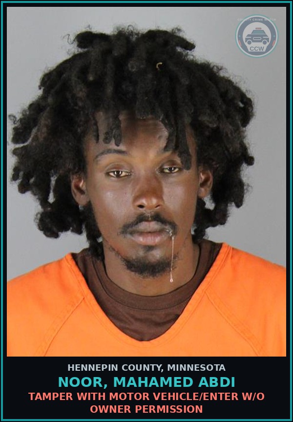 Booking mugshot of NOOR, MAHAMED ABDI in Hennepin County