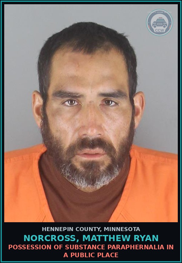 Booking mugshot of NORCROSS, MATTHEW RYAN in Hennepin County