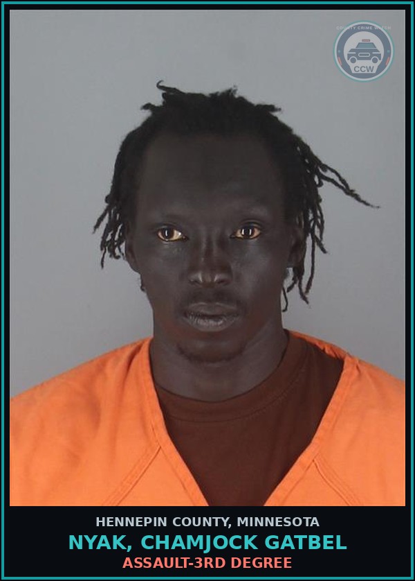 Booking mugshot of NYAK, CHAMJOCK GATBEL in Hennepin County