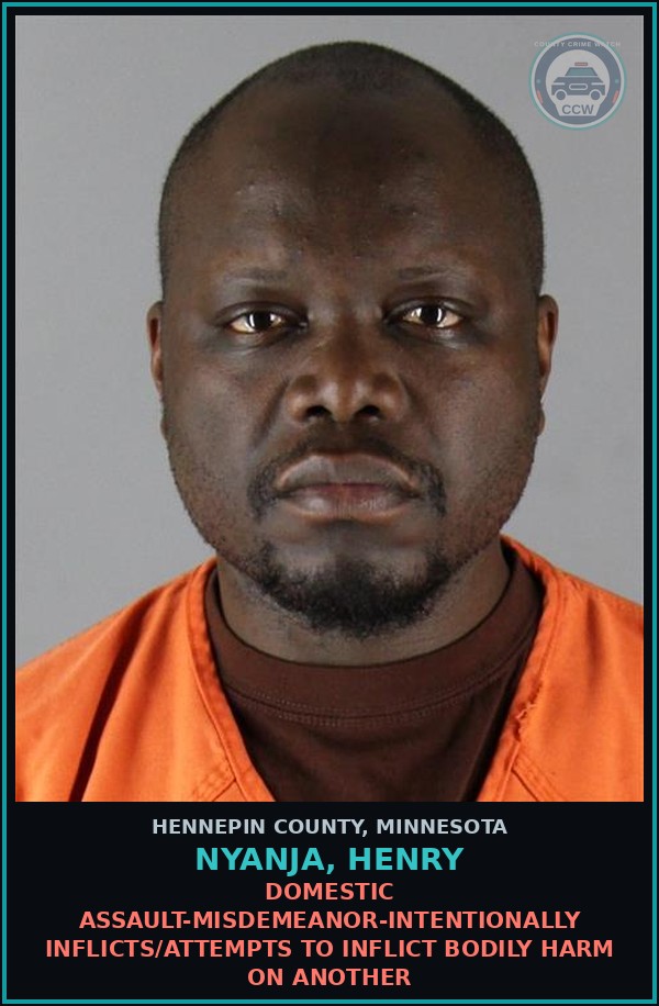 Booking mugshot of NYANJA, HENRY in Hennepin County
