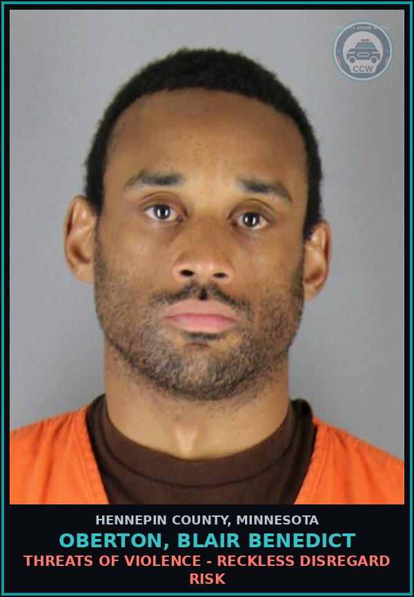 Booking mugshot of OBERTON, BLAIR BENEDICT in Hennepin County
