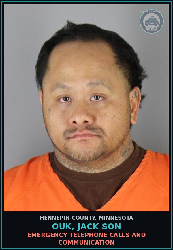 Booking mugshot of OUK, JACK SON in Hennepin County