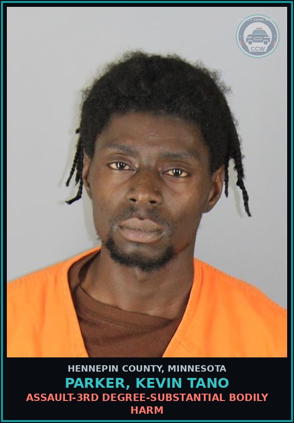 Booking mugshot of PARKER, KEVIN TANO in Hennepin County