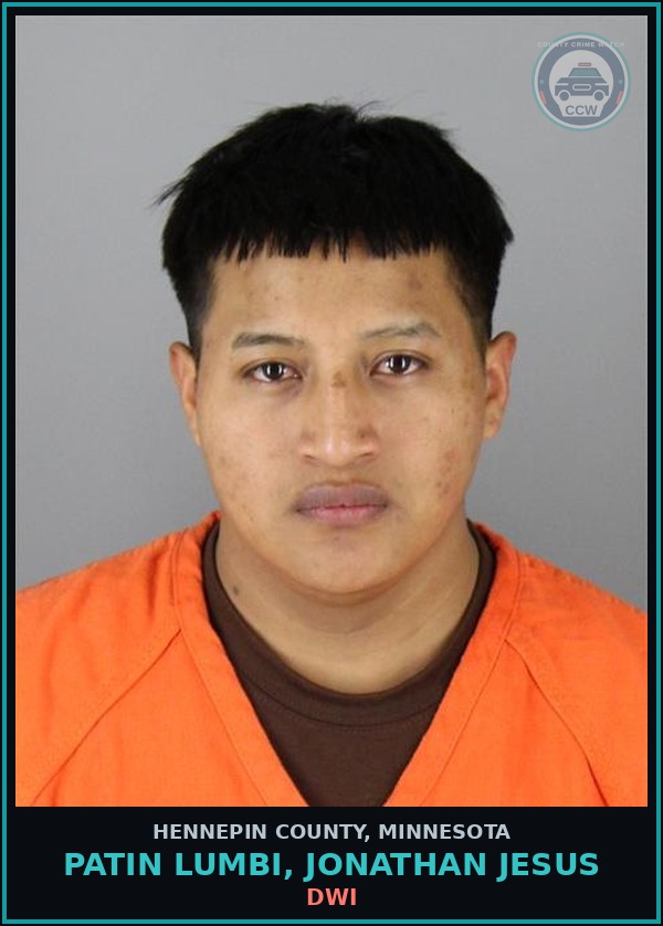 Booking mugshot of PATIN LUMBI, JONATHAN JESUS in Hennepin County