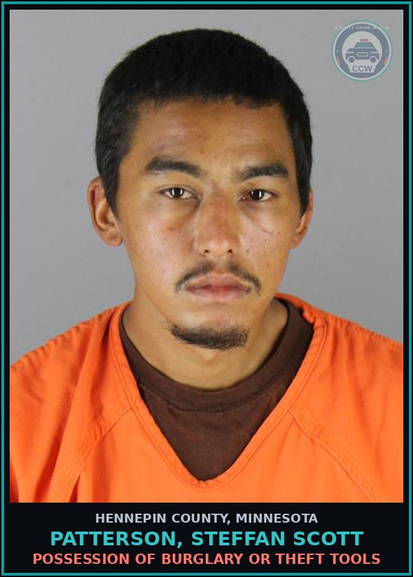 Booking mugshot of PATTERSON, STEFFAN SCOTT in Hennepin County