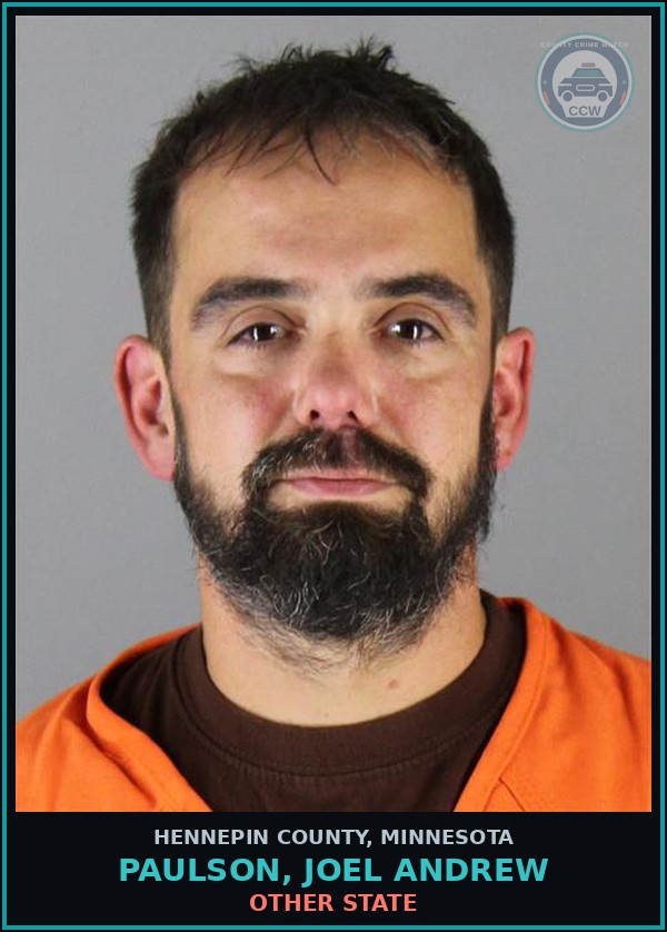 Booking mugshot of PAULSON, JOEL ANDREW in Hennepin County