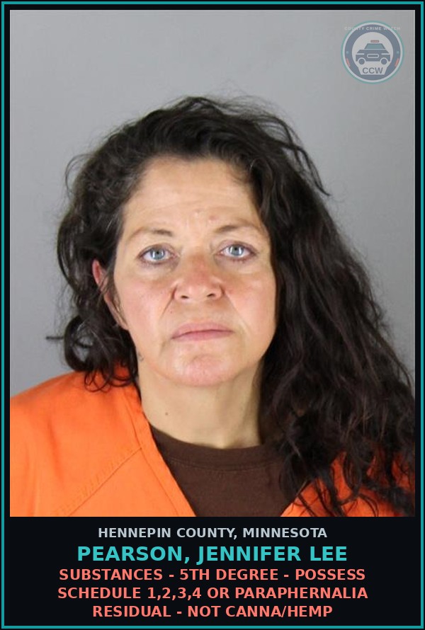 Booking mugshot of PEARSON, JENNIFER LEE in Hennepin County