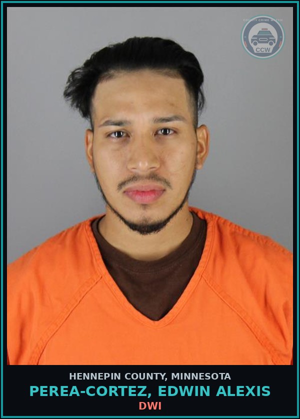 Booking mugshot of PEREA-CORTEZ, EDWIN ALEXIS in Hennepin County