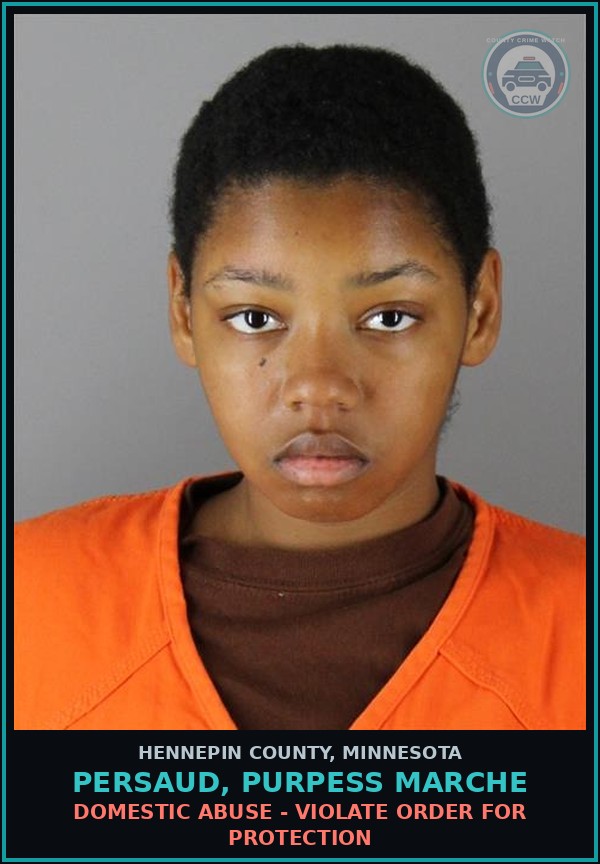 Booking mugshot of PERSAUD, PURPESS MARCHE in Hennepin County