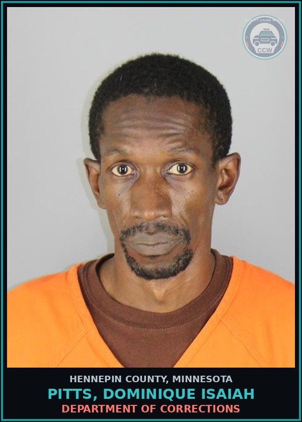 Booking mugshot of PITTS, DOMINIQUE ISAIAH in Hennepin County