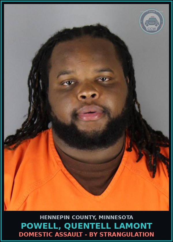 Booking mugshot of POWELL, QUENTELL LAMONT in Hennepin County