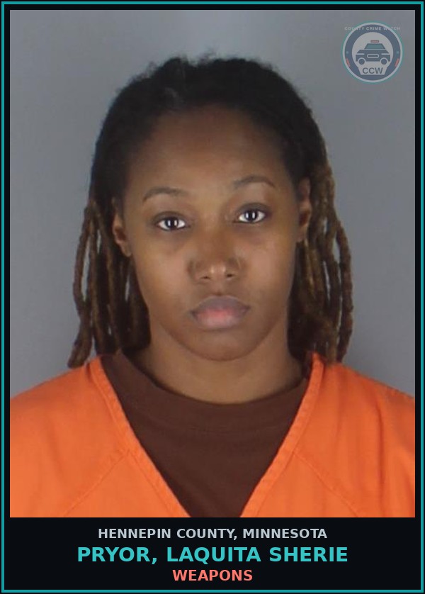 Booking mugshot of PRYOR, LAQUITA SHERIE in Hennepin County