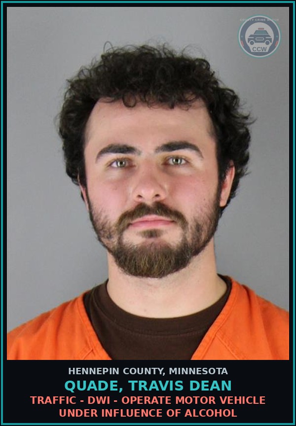 Booking mugshot of QUADE, TRAVIS DEAN in Hennepin County