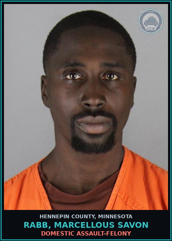 Booking mugshot of RABB, MARCELLOUS SAVON in Hennepin County
