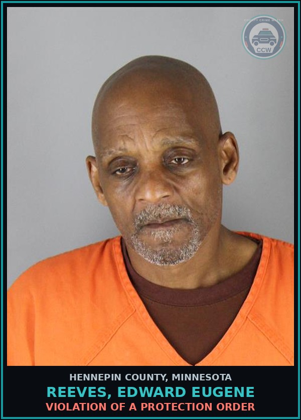 Booking mugshot of REEVES, EDWARD EUGENE in Hennepin County
