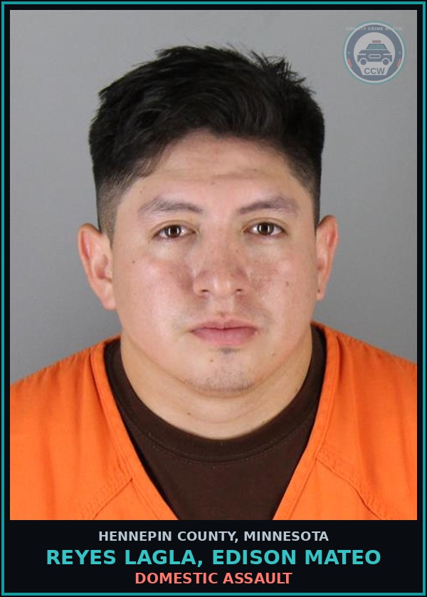 Booking mugshot of REYES LAGLA, EDISON MATEO in Hennepin County